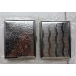 Papierośnica 806110 metal, 100 mm, srebrny/grawer 11 x 7.5 cm