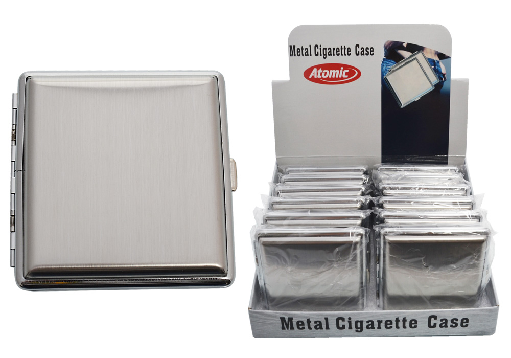Papierośnica metalowa 0410639 na 18  papierosów KS, metalowa, 9.5x9x2 cm