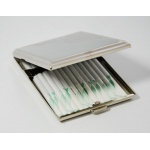 Papierośnica metalowa 0412400 na 20 papierosów Slim, metal, 4 wzory, 10x7.5 cm