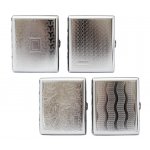Papierośnica 806110 metal, 100 mm, srebrny/grawer 11 x 7.5 cm