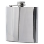 PIERSIÓWKA 6-3050 SREBRNA POLEROWANA 6 OZ 180 ml stal w pudelku kartonowym