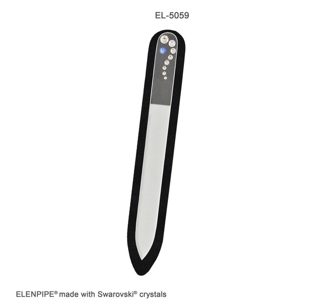 Pilnik szklany do paznokci EL-5059 "Blue Eye" ze Swarovski® crystal 13 cms