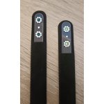 Pilnik szklany do paznokci EL-5034 "Two Flowers Green" ze Swarovski® crystals 13 cm