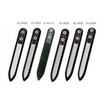 Pilnik szklany do paznokci EL-5034 "Two Flowers Green" ze Swarovski® crystals 13 cm