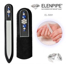 Pilnik szklany do paznokci EL-5091 "Lactea Blue" ze Swarovski® crystals 13 cm