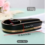 Popielniczka na 1 cygaro NOBLE 90232 CERAMICZNA czarna/zlota 1 2х 6 х 2.5 cm