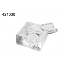 Popielniczka na 1 cygaro 421030 (09520) szklana, przezroczysta, 8.5x8.5/12x4.5 cm
