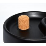 Popielniczka fajkowa 411000 ceramika/korek, 17 cm, czarna matowa, na 1 fajkę