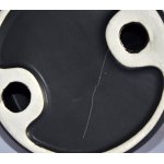 OUTLET Popielniczka na 2 fajki 411010 ceramiczna, czarna matowa, z korkiem, okrągła, 16 cm