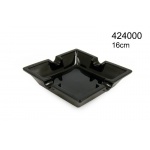 Popielniczka na 4 cygara 424000 czarny kwadrat, 16x16x3.5 cm