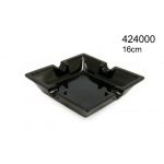 Popielniczka na 4 cygara 424000 czarny kwadrat, 16x16x3.5 cm OUTLET!