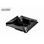 Popielniczka na 4 cygara 424280 ceramiczna, czarna, kwadratowa, 22x22 cm