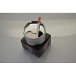 Popielniczka papierosowa 0211101 zamykana, metal/plastik, srebrna, 8 cm 