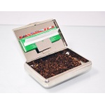 Pudełko na tytoń, 0406006 metalowe z uchwytem na bibułki, 4 wzory
