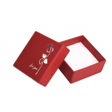 Pudełko ozdobne prezentowe 912960D4 "For You" czerwone, 85x85x35 mm 