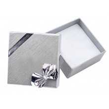 Pudełko ozdobne prezentowe 91286002 srebrne, 85x85x35 mm 