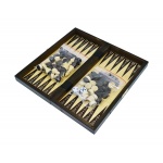 Szachy 3142 + Backgammon, drewniane, brązowe, 26.5 x 13 x 2 cm