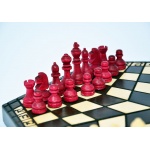 3164 szachy Madoń TRÓJKI figury czerwine