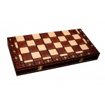 Szachy 3128 AMBASADOR, drewniane, brązowe, 54 x 27.5 x 5.8 cm