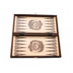 Szachy 3180 + Backgammon, drewniane, brązowe, 34.5 x 17 x 5 cm