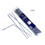 Wyciory do fajki 320050 (05107) VAUEN, 50 szt./op., metal/bawełna/włosie, niebiesko-białe, długie - 30 cm.