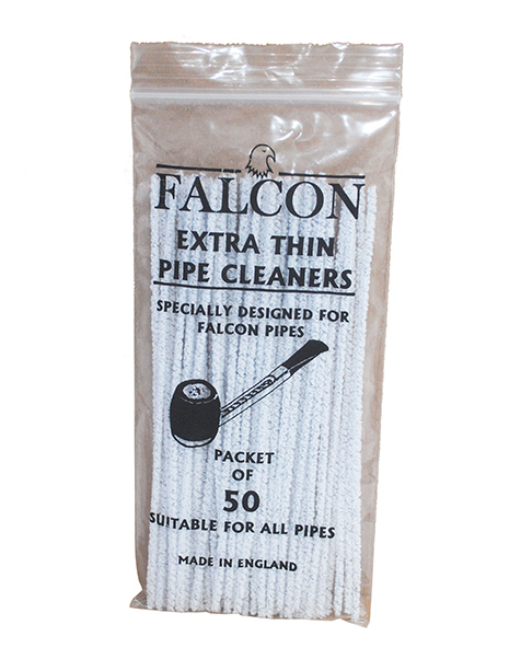 Wyciory do fajki 62700 Falcon, 50 szt/op., metal/bawełna, białe.