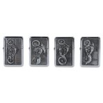 Zapalniczka benzynowa 3-2054Z Motors metal, krzesiwowa, zestaw 4 szt. grafit + Zippo benzyna i krzemieni