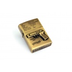 Zapalniczka benzynowa 2927300 "Walther Gun" metalowa, Tristar, krzesiwowa, złota