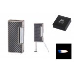 Zapalniczka do fajki 222020 WinJet metal/gaz, piezo, karbon, z przybornikiem, pudełko 8.5 x 3 cm