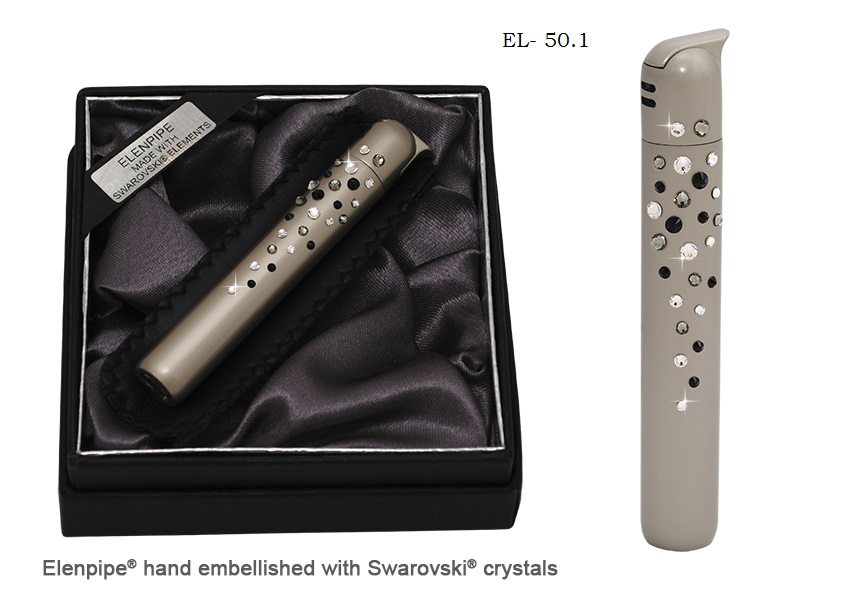 Zapalniczka EL-50.1 "Waterfall Black White" ze Swarovski® crystals