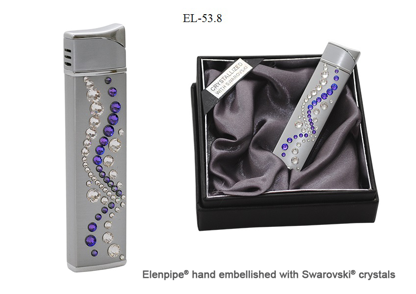Zapalniczka EL-53.8 "Wave White Violet" ze Swarovski® crystals