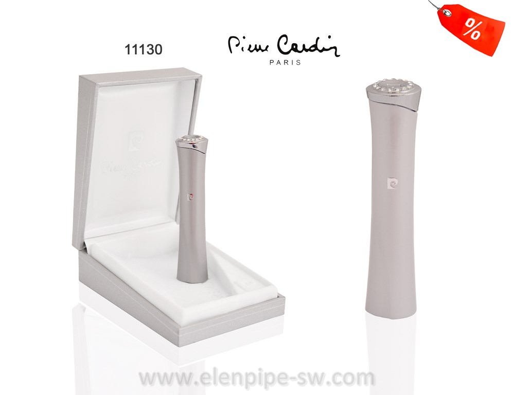 Zapalniczka Pierre Cardin 11130 "Mademoiselle" gazowa, metalowa, srebrna, Swarovski® crystals