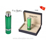 Zapalniczka Pierre Cardin 11161 "Lipstick", metal/gaz, piezo, zielona, Swarovski® crystals.