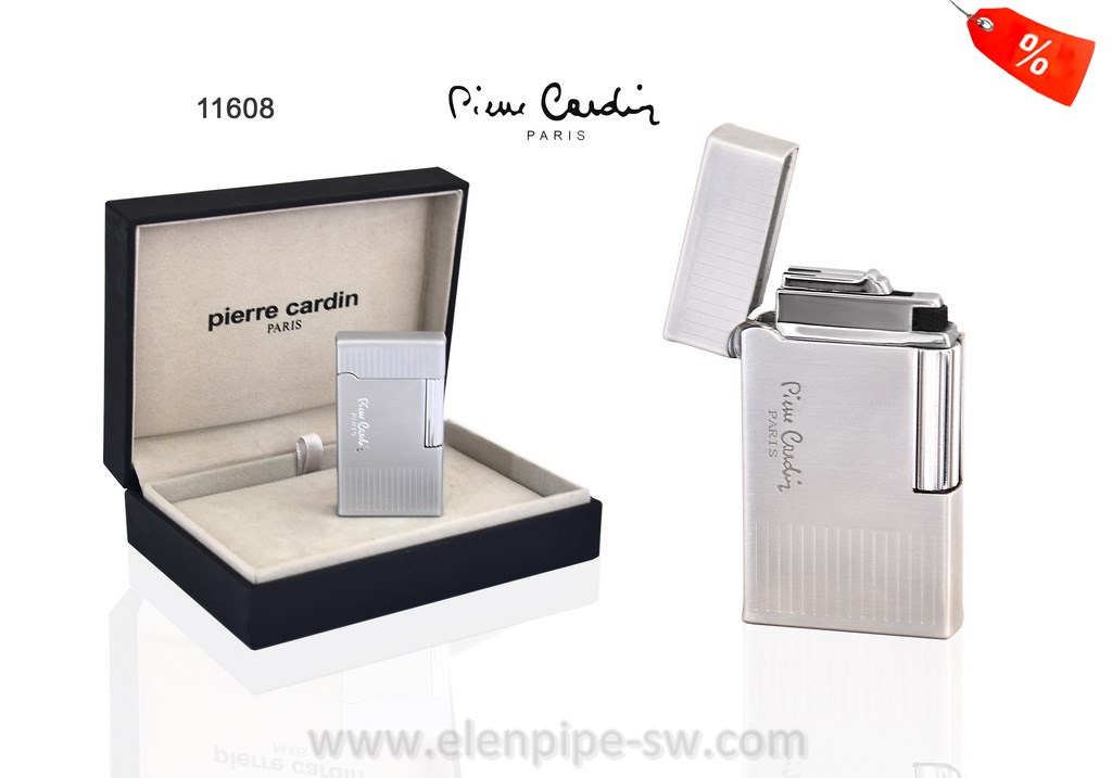Zapalniczka Pierre Cardin 11608 "Mini Paris"metalowa,  gazowa, krzesiwowa, satynowa