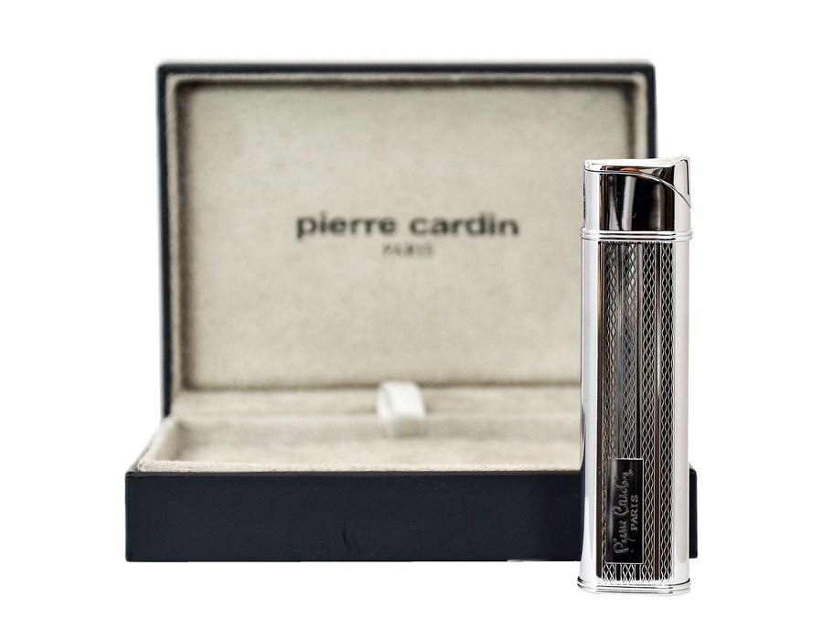 Zapalniczka Pierre Cardin 11082 Juliette, metal/gaz, piezo, srebrna ze wzorkiem 82x12x22 mm.