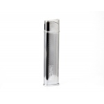 Zapalniczka Pierre Cardin 11086 "Juliette", metal/gaz, piezo, srebrna ze wzorkiem 82x12x22 mm