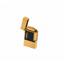 Zapalniczka Pierre Cardin 11602 "Mini Paris" gazowa, krzesiwowa, metalowa, złoto-czarna