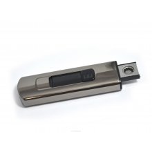 Zapalniczka USB 258040 plastikowa, czarna, wysuwane USB