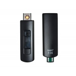 Zapalniczka USB 258040 plastikowa, czarna, wysuwane USB