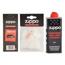 Zippo zestaw: wata i filc + knot + benzyna Zipp02
